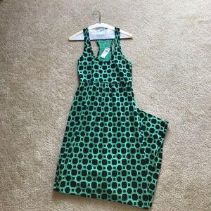Banana Republic Green and Black Maxi Dress